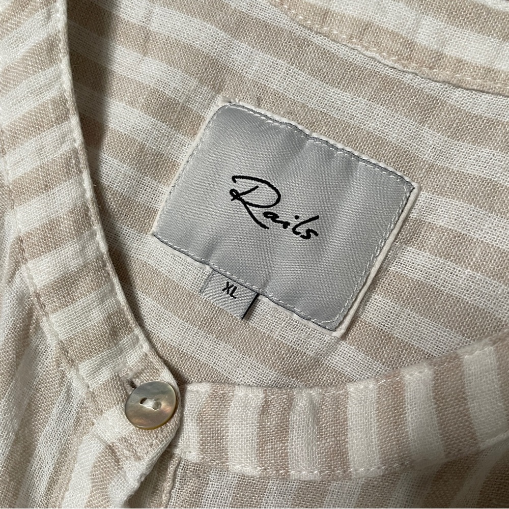 RAILS Linen Blend Angelia Dress in Dune Stripe - Picture 7 of 8
